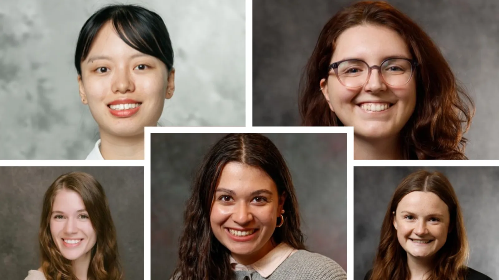 Wenfang Liu, Julia Faraone, Mackenzie Turner, Hannah Hartzler and Jade Blackwell