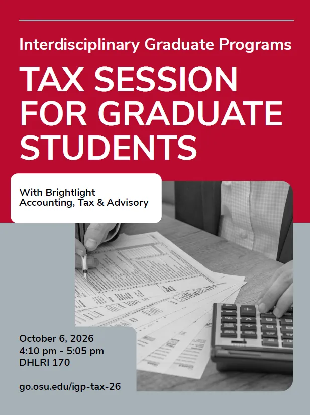 Tax Session flyer, event details in article