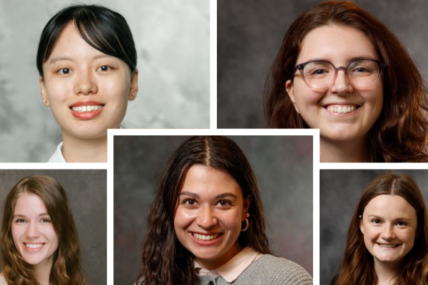 Wenfang Liu, Julia Faraone, Mackenzie Turner, Hannah Hartzler and Jade Blackwell