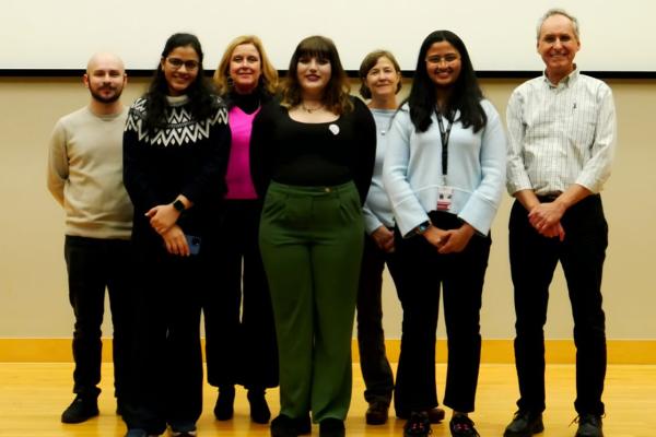 MCDB 3MT competition winners and MCDB program staff/faculty